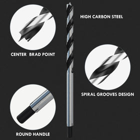 MACXCOIP Brad Point bits close-up emphasizes sharp cutting edges for clean holes.