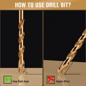 MACXCOIP cobalt bits with precision tips for accurate drilling