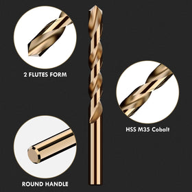 MACXCOIP cobalt bits cut through hardened steel with precision.