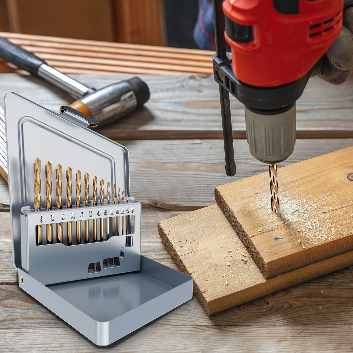 MACXCOIP hardened steel drill bits provide durable cutting with minimal wander
