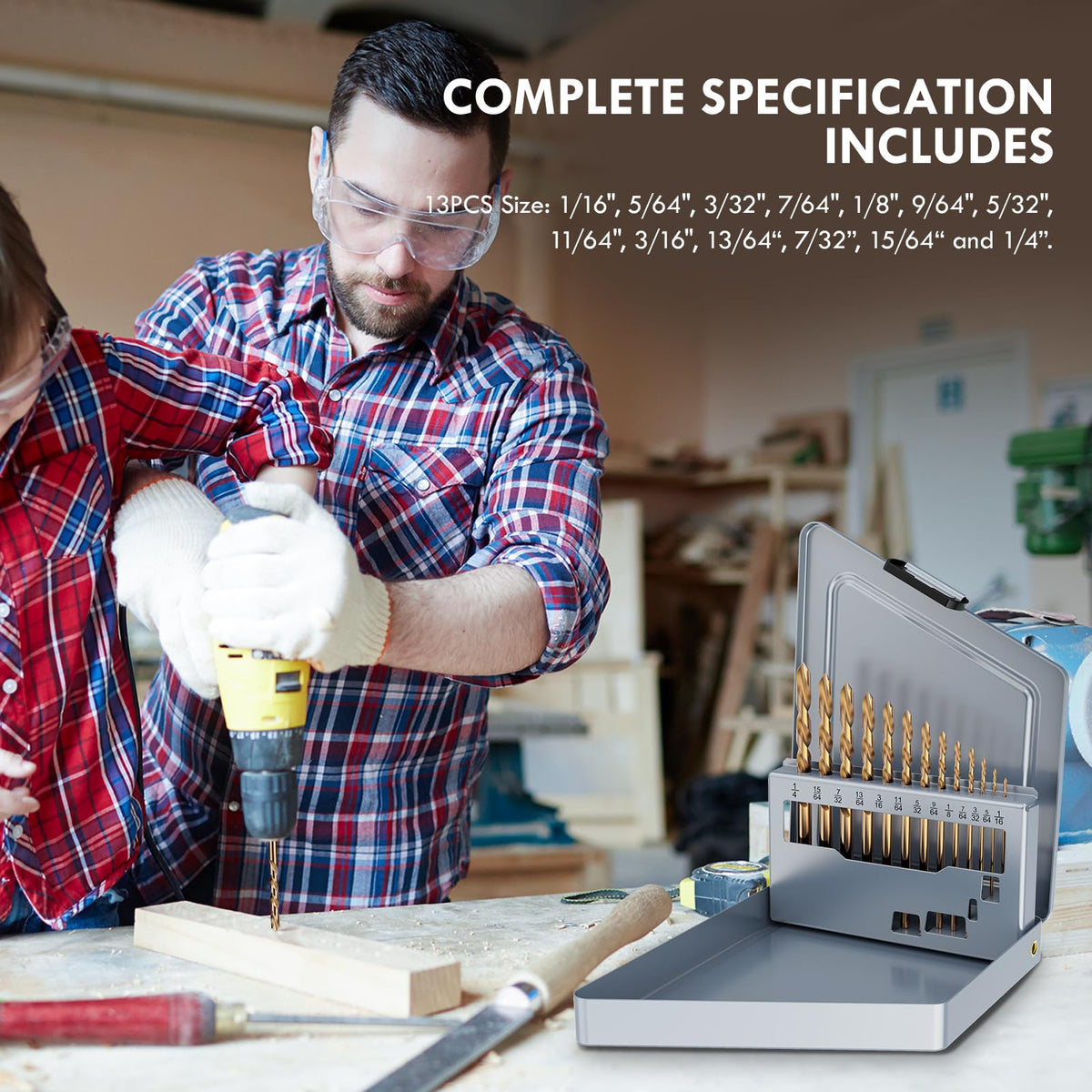 MACXCOIP drill bits suitable for metal, wood, and plastics projects
