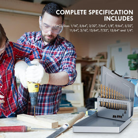 MACXCOIP drill bits suitable for metal, wood, and plastics projects