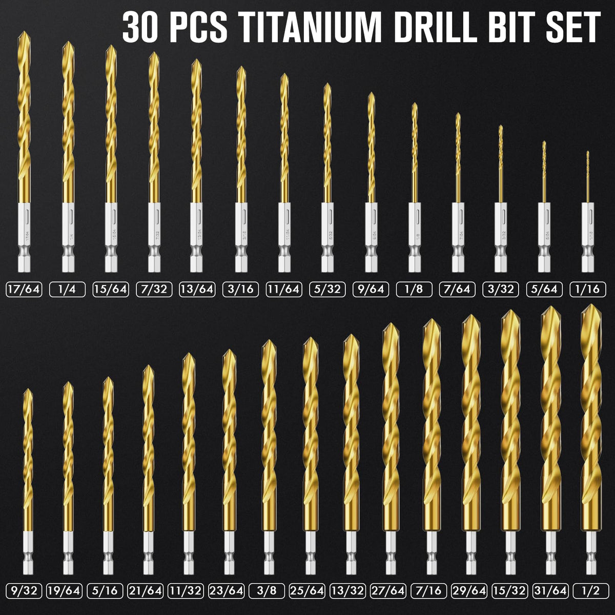 MACXCOIP organized drill bit holder with indexed slots
