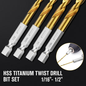 MACXCOIP titanium-coated drill bits cutting through metal cleanly