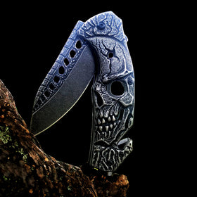 MADSMAUG pocket knife with stonewash blade for durable daily carry and cutting tasks.