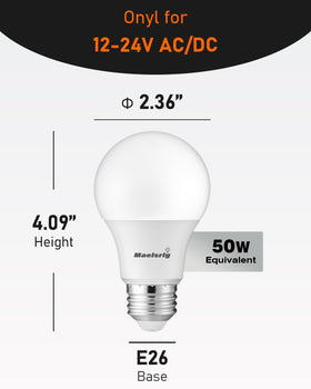 Maelsrlg 12V LED bulb with E26 base, easy fixture installation.