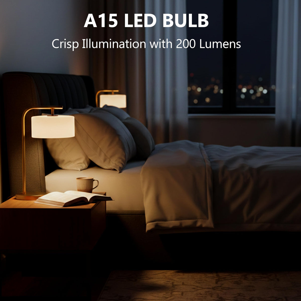 A15 frosted LED bulb with E26 base for easy replacement