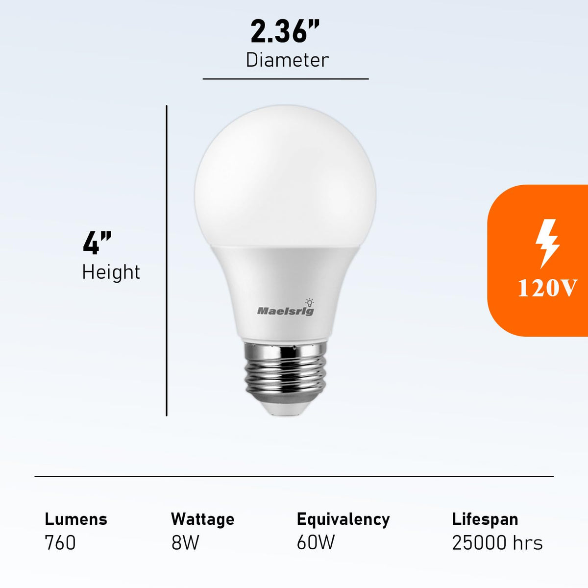 Maelsrlg A19 8-pack for multiple rooms and convenience
