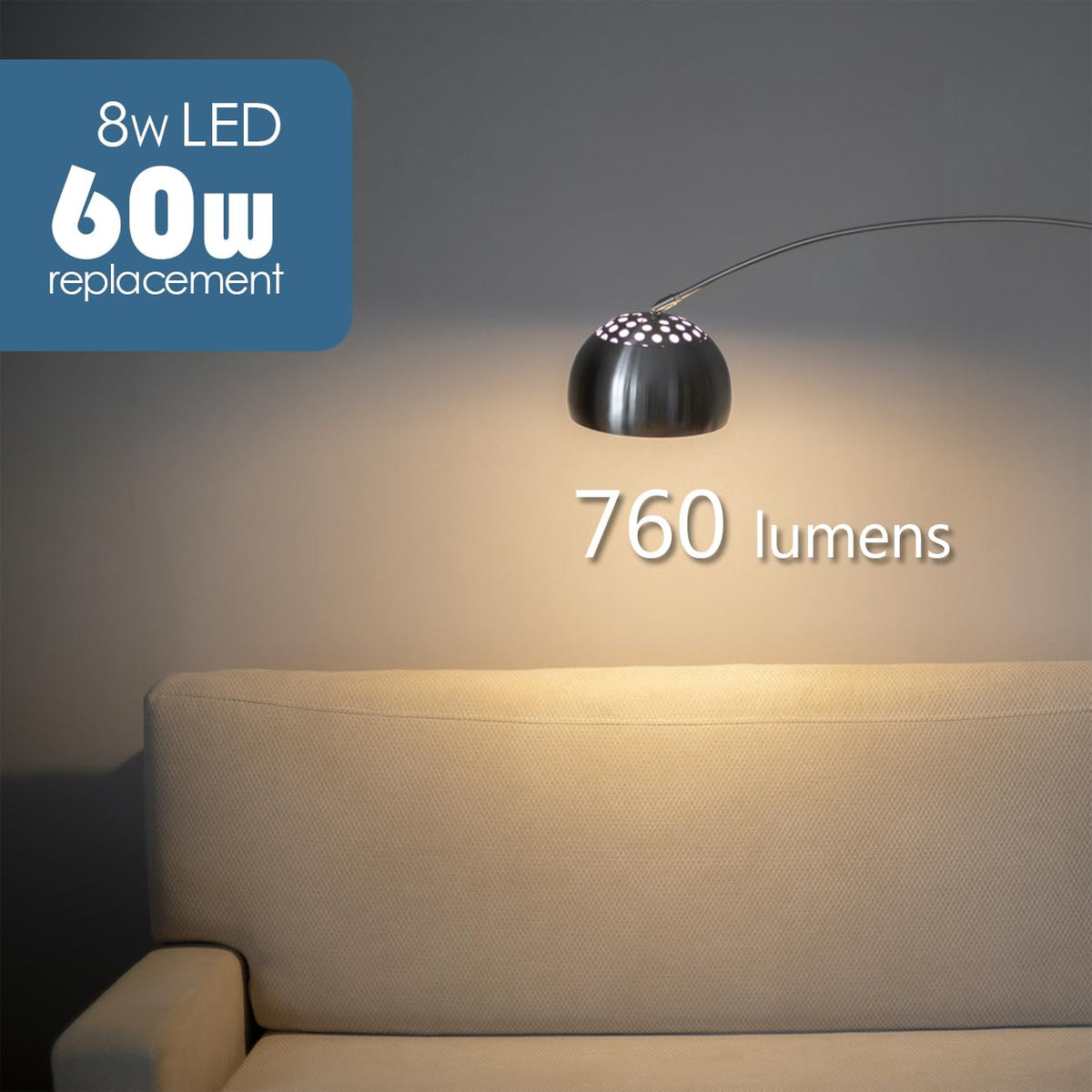 Maelsrlg A19 energy-saving 8W bulb reduces power use