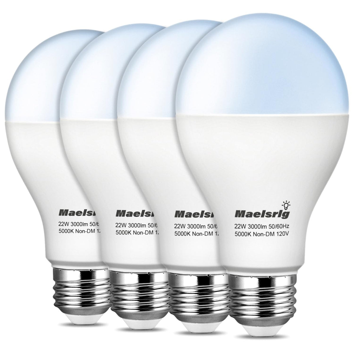 Maelsrlg A21 LED bulb provides 3000 lumens of daylight for clear garage lighting