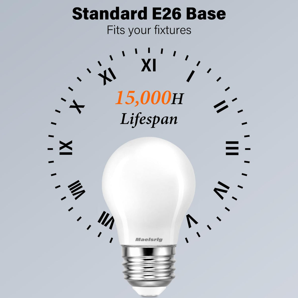Compact A15 shape fits tight fixtures and lamps