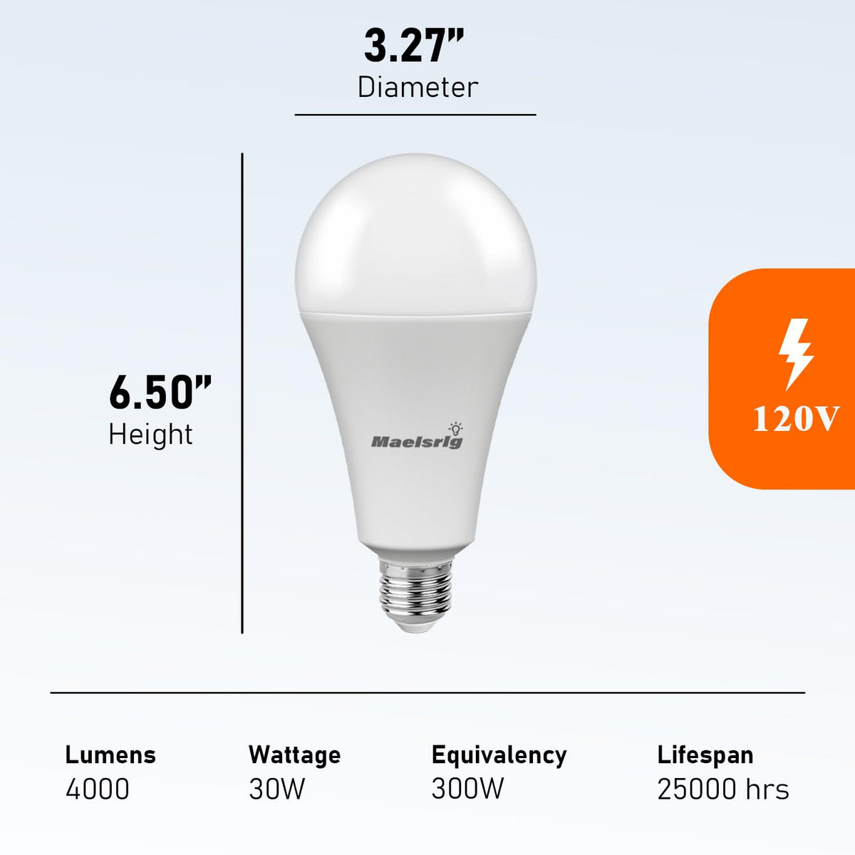 Maelsrlg E26 base bulb installed in standard fixtures for easy upgrades