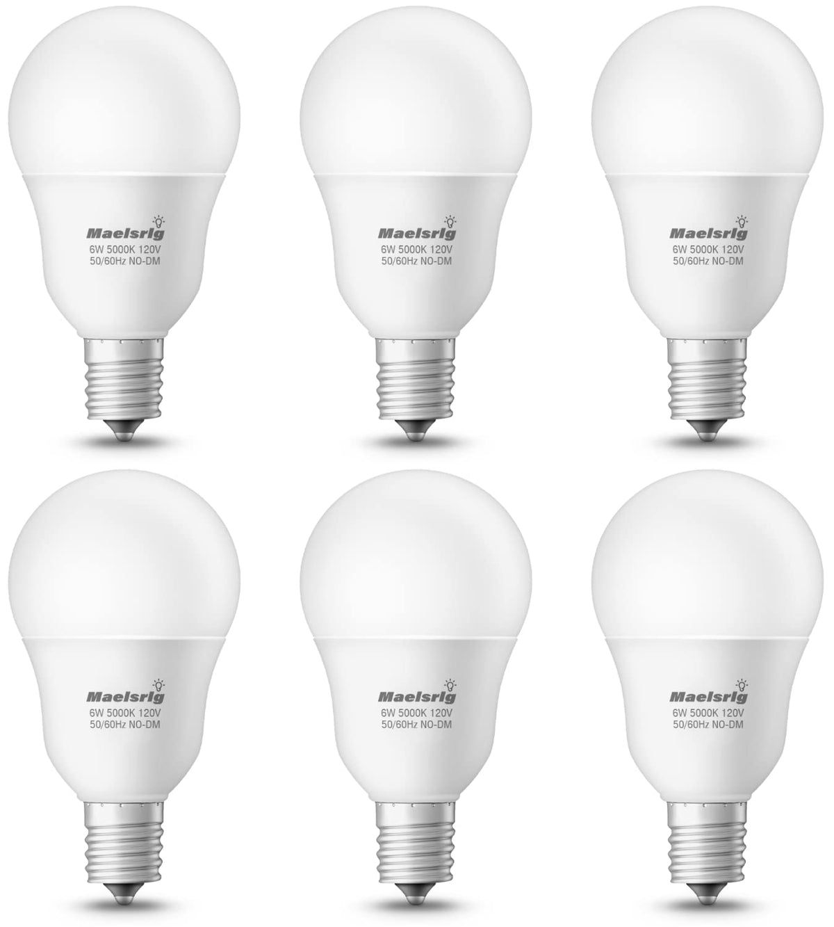 Maelsrlg 6-pack of LED bulbs offers long life and reliability.