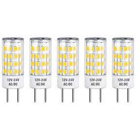 Maelsrlg GY6.35 LED bulb pack of five, compact 4W design for energy savings.