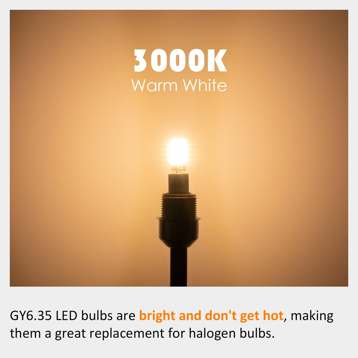 Maelsrlg GY6.35 bi-pin base closeup, reliable 12V lighting for RV or track lighting.