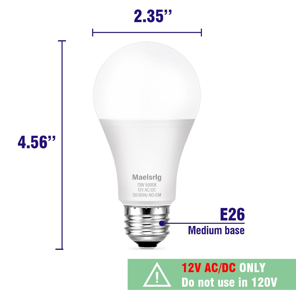 Maelsrlg LED 12V bulb on boat with instant brightness