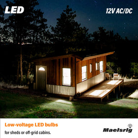 Maelsrlg LED 12V bulb in shed workshop energy-saving lighting