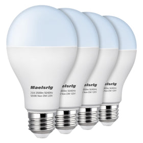 Maelsrlg LED bulb with 150W equivalent and wide beam for living spaces.