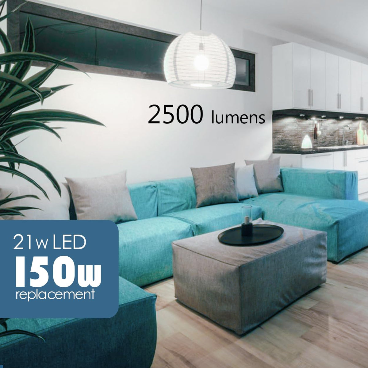Maelsrlg daylight 5000K LED bulb creates bright kitchen and work area lighting.