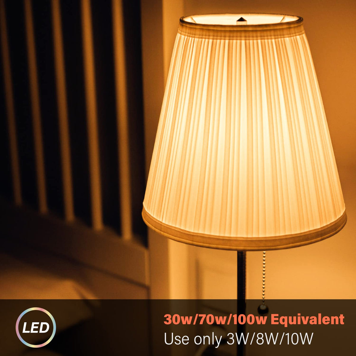 Maelsrlg pack of four bulbs suits multiple lamps.