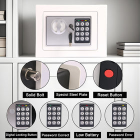MAESTON mini safe open inside shows organized space for valuables
