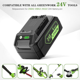 MAFACBAC 24V battery label emphasizing capacity and model compatibility