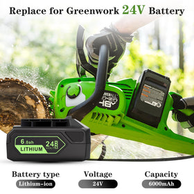 MAFACBAC 24V battery side view highlighting slim profile for tool balance
