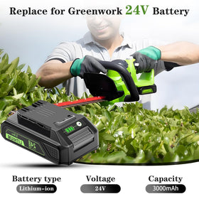 MAFACBAC 24V battery pack side view, compact profile for easy fit