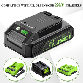 MAFACBAC 24V compatibility chart with Greenworks tools