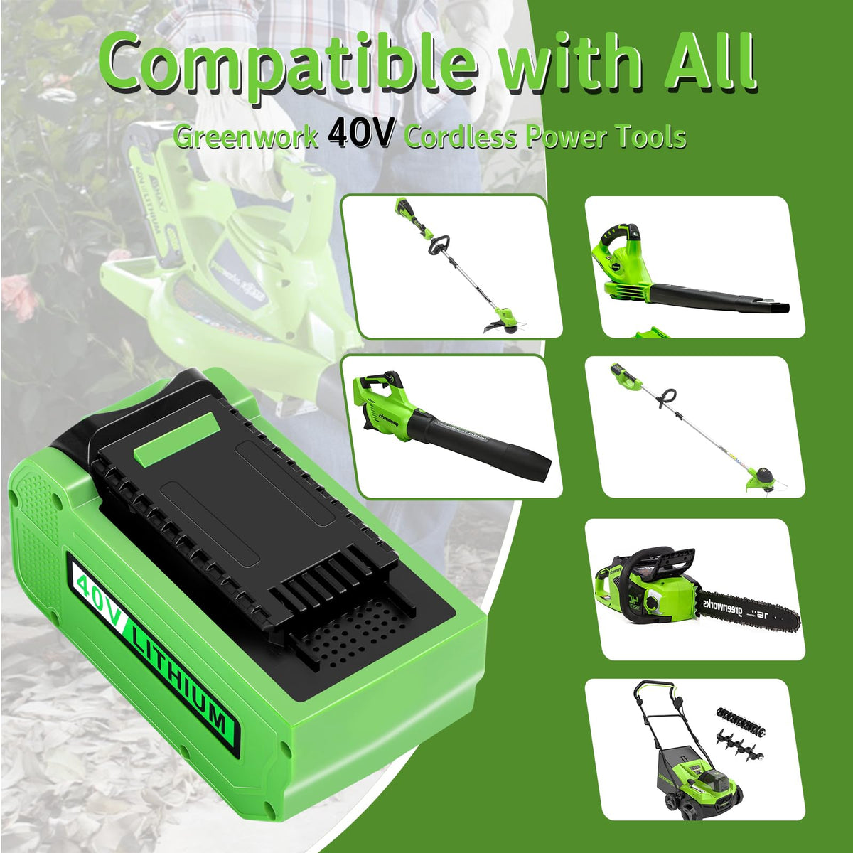 MAFACBAC 40V battery 6Ah durability for extended mowing sessions