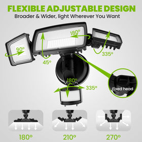 MAGAGUVU 100W flood light showing beam angle adjustment for tailored yard lighting
