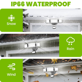 MAGAGUVU 100W flood light motion sensor demonstrates instant lighting when motion is detected