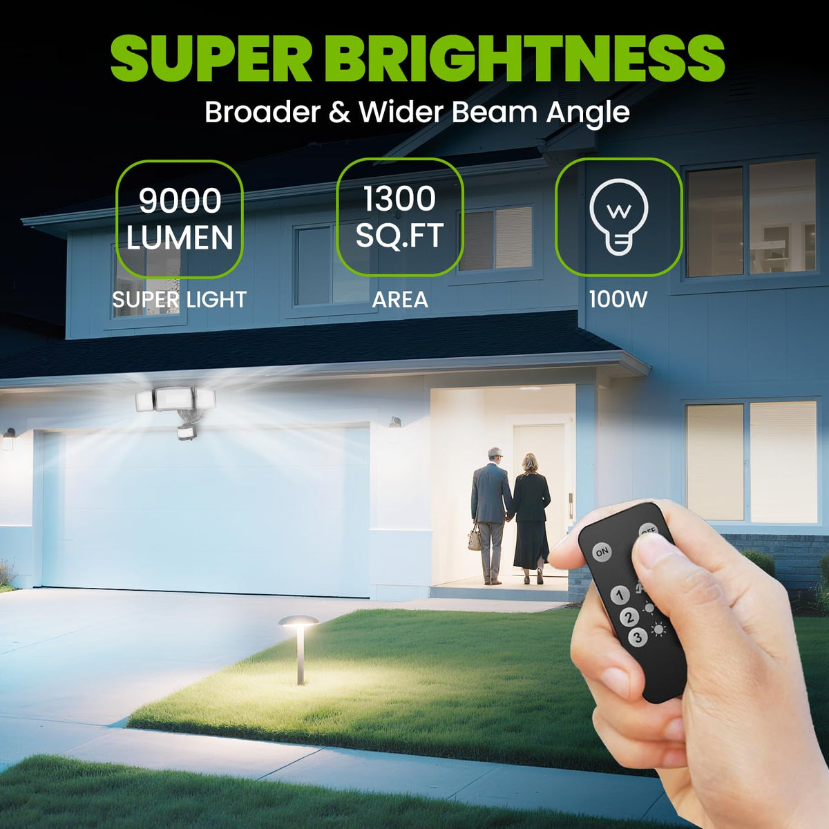 MAGAGUVU 100W flood light with remote control enables easy setup and operation