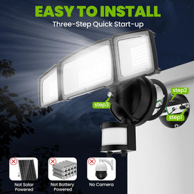 MAGAGUVU 100W flood light over a dark yard delivers reliable illumination