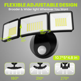 MAGAGUVU 7500LM LED security light IP66 weatherproof for all-weather durability.