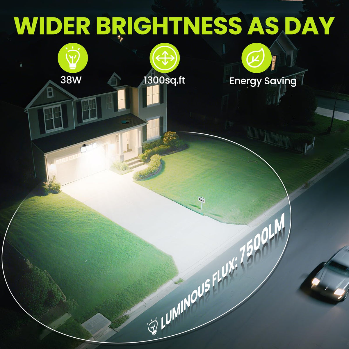 MAGAGUVU 7500LM LED security light motion detection for instant outdoor safety.