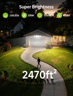 MAGAGUVU motion sensor in action with detection range demonstrated at night.