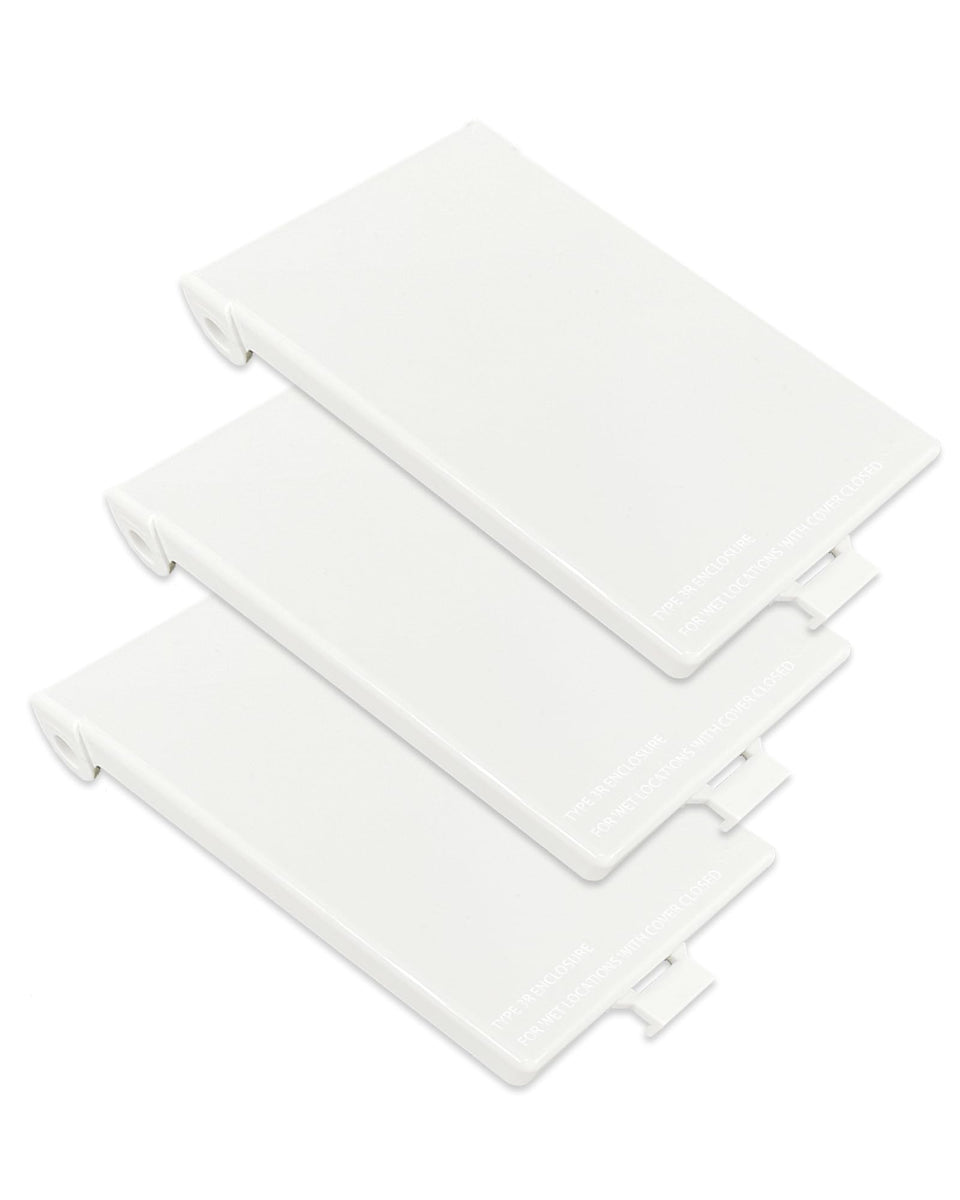 Magaliyo DBVC-1 exterior replacement cover close-up showing UV-resistant weatherproof construction for wet locations.