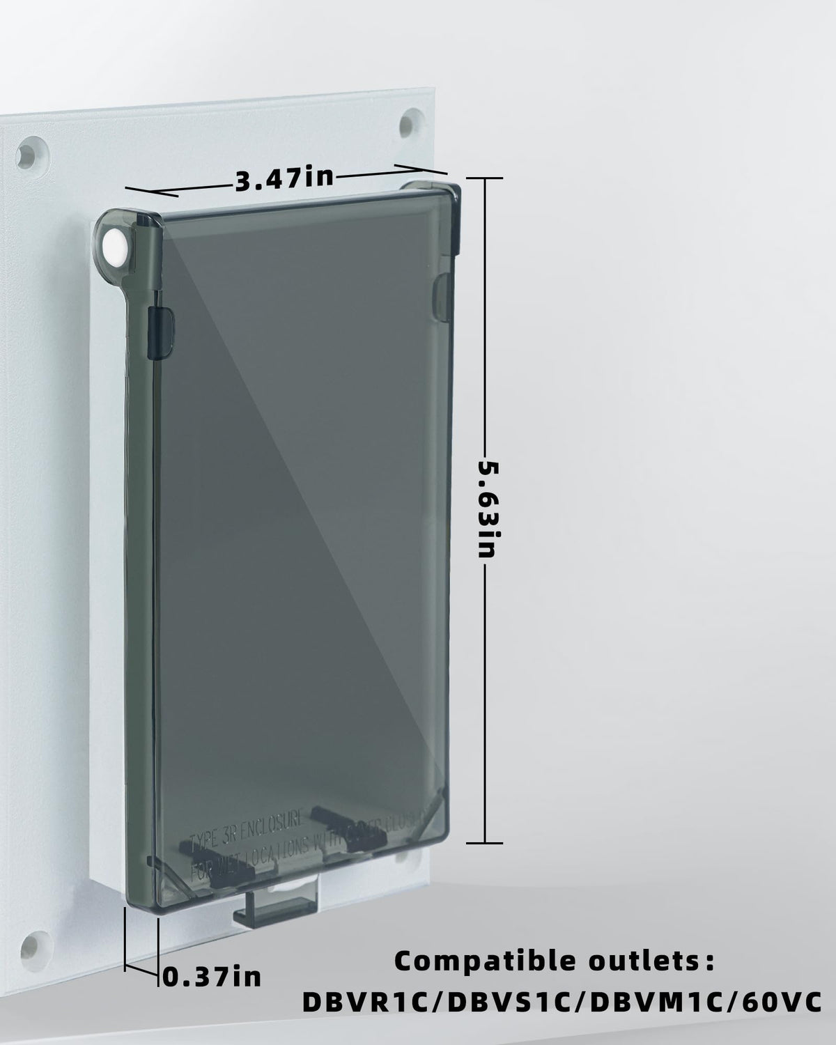 Magaliyo Type 3R enclosure all-weather cover guards outlets against wind and moisture.