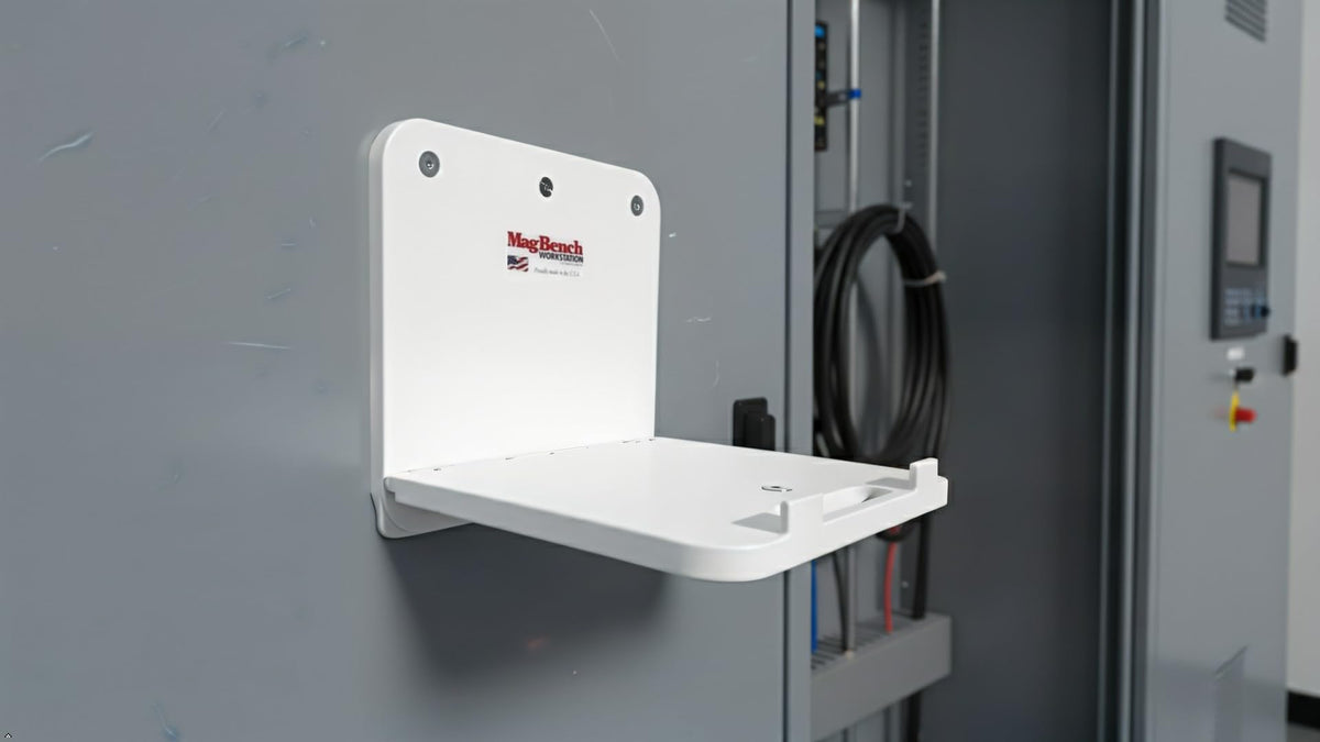 MagBench Workstation Standard front view highlighting quick setup and stable support