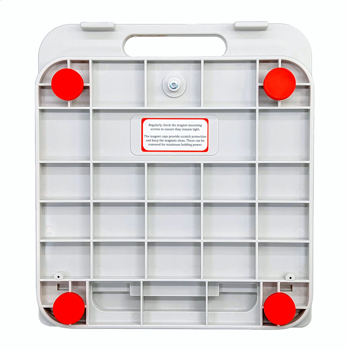 MagBench Workstation Standard with laptop security tabs keeping devices in place