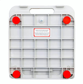 MagBench Workstation Standard with laptop security tabs keeping devices in place