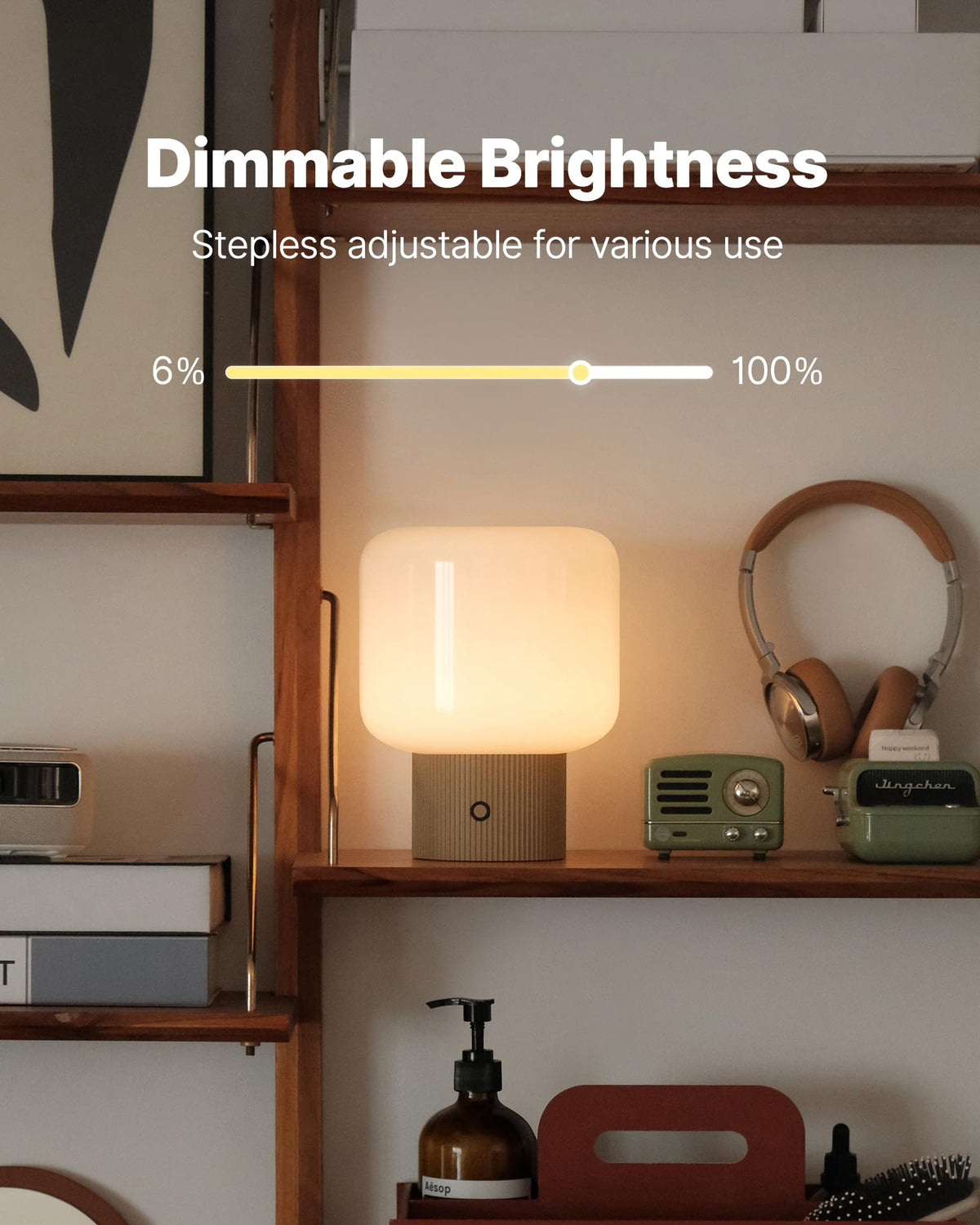 MAGCHARM Halo Mushroom Lamp offers 3 color temperatures for mood control