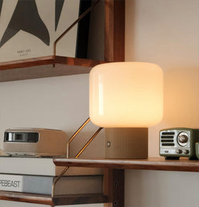 MAGCHARM Halo Mushroom Lamp with glass shade for soft, inviting illumination