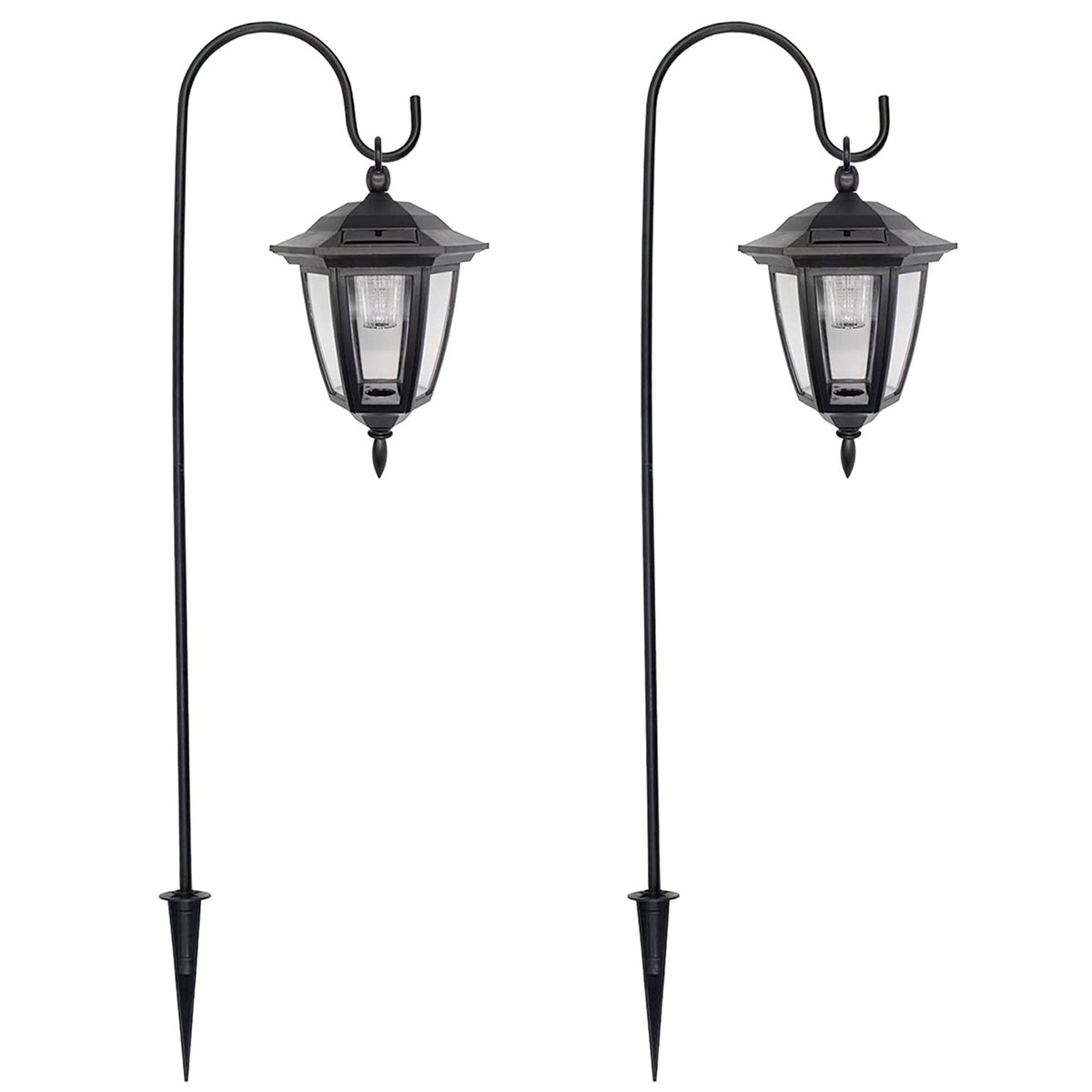 MAGGIFT 34-inch hanging solar lantern lights a path with warm white glow