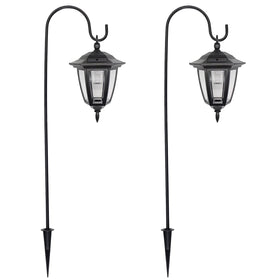 MAGGIFT 34-inch hanging solar lantern lights a path with warm white glow