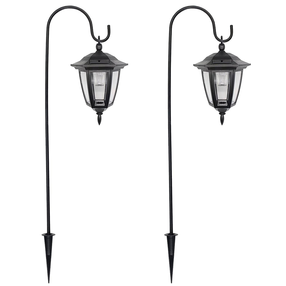MAGGIFT 34-inch hanging solar lantern lights a path with warm white glow