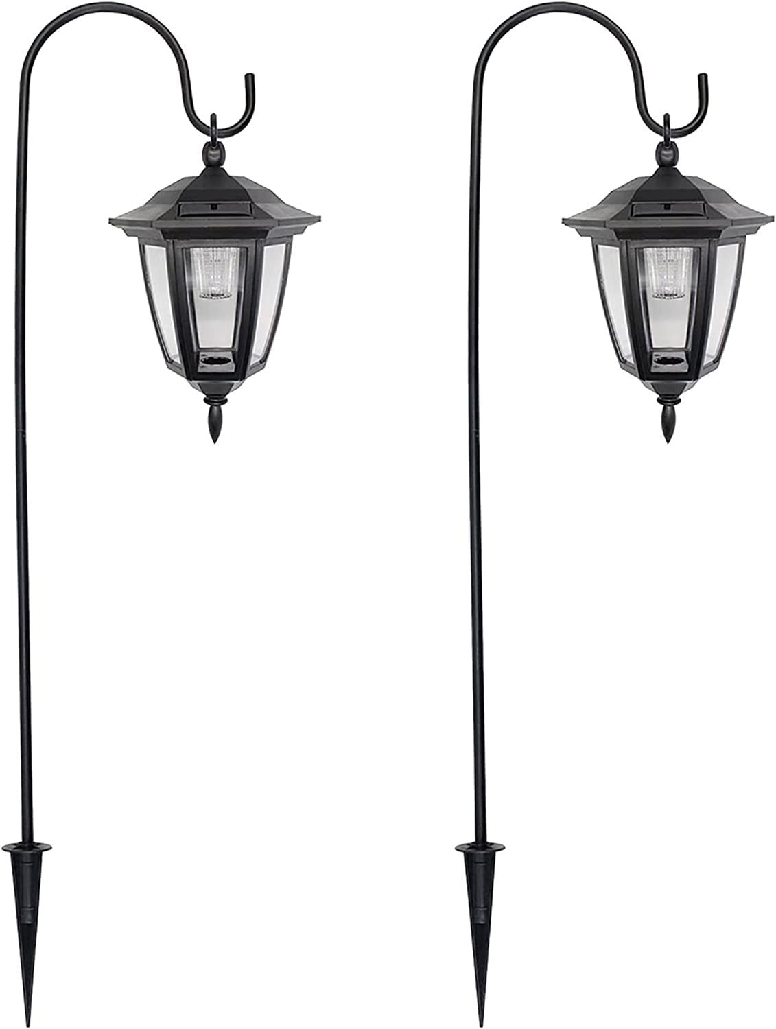 MAGGIFT 34-inch hanging lantern front view with warm white glow for pathways