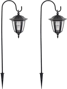 MAGGIFT 34-inch hanging lantern front view with warm white glow for pathways