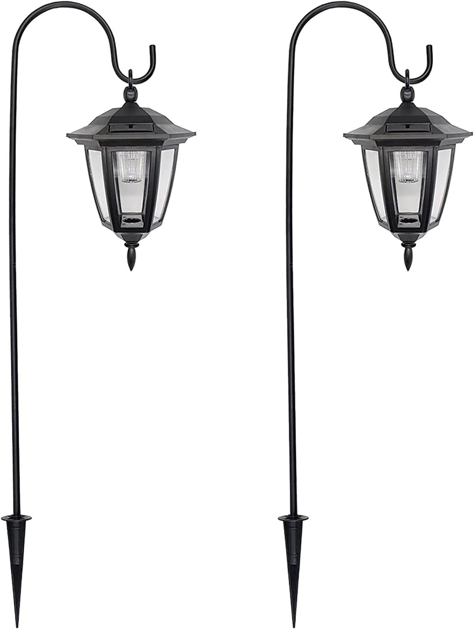 MAGGIFT 34-inch hanging lantern front view with warm white glow for pathways